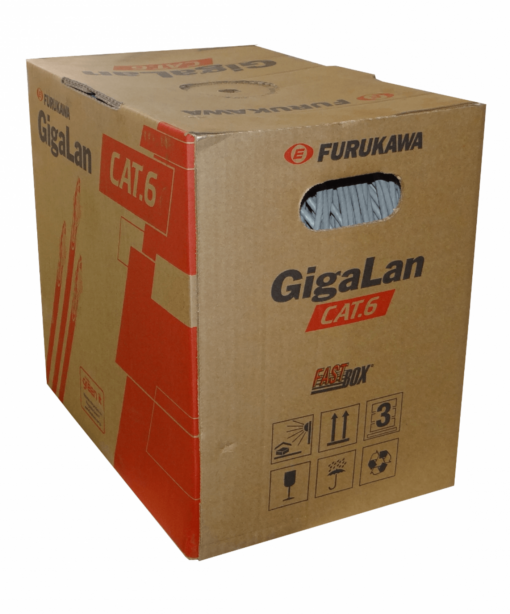 FURUKAWA CB6F-UG3 CMX Gris CAT6 UTP 305mt Unifilar 24AWG Cu Caja Cable - Imagen 2