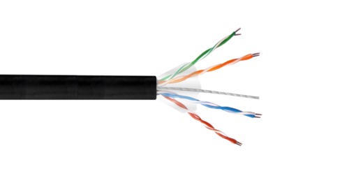 LINKCHIP AWG25/0,45mm CCA PE Exterior Negro Cable UTP 305mt Aleación