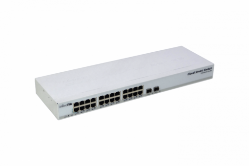 Mikrotik CSS326-24G-2S+RM 24-1000 2-SFP/SFP+10G 10-30V PoE-in Switch Smart SwOS Rack