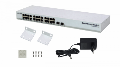 Mikrotik CSS326-24G-2S+RM 24-1000 2-SFP/SFP+10G 10-30V PoE-in Switch Smart SwOS Rack - Imagen 3