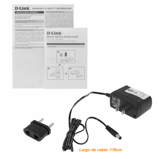 D-LINK DGS-1008A 8-1000 Gigabit Switch Desktop no-Administrable no-Rack inc5v1A - Imagen 6