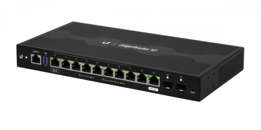 UBIQUITI ER-12 10-1000 2-SFP USB Console-RJ45 Router Opc-Rack 4x1GHz inc-24V