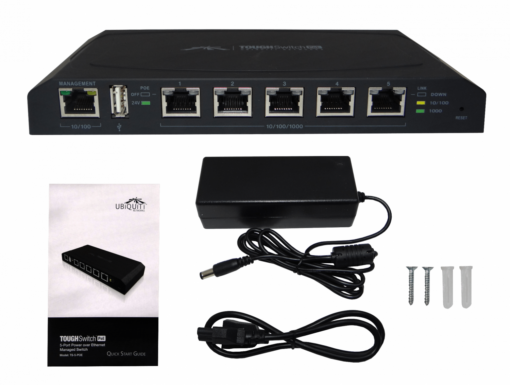 UBIQUITI ES-5XP SWITCH 5-1000-PoE24V-18W 1-RJ45-mgmt 1-USB 60W-tot no-Rack - Imagen 4