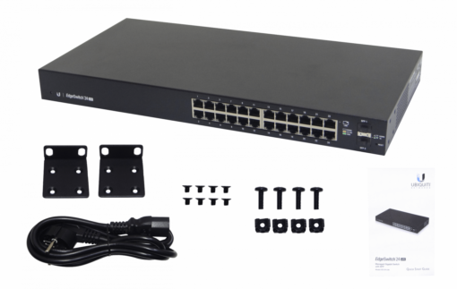 UBIQUITI ES24-LITE 24-1000 2-SFP RS232-RJ45 Switch Admin Rack 220VAC/25VDC - Imagen 3