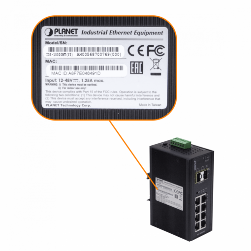 PLANET IGS-10020MT 8-1000 2-SFP Switch Industrial Admin Riel-DIN 12-48VDC 24VAC - Imagen 4