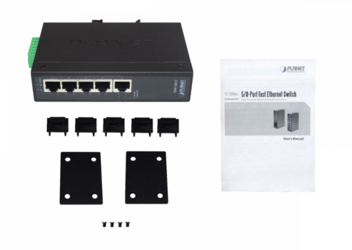 PLANET ISW-501T 5-100 Switch Industrial no-Admin Riel-DIN 12-48VDC 24VAC Dual - Imagen 3