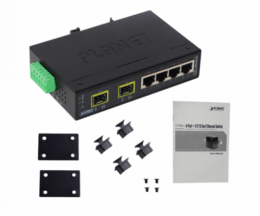 PLANET ISW-621TF 4-100 2-SFP-100 Switch Industrial no-Admin Riel-DIN 12-48VDC/24 - Imagen 5