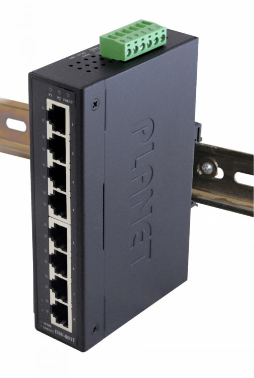 PLANET ISW-801T8-100 Switch Industrial Riel-DIN no-Admin req/12-48VDC/24VAC - Imagen 6
