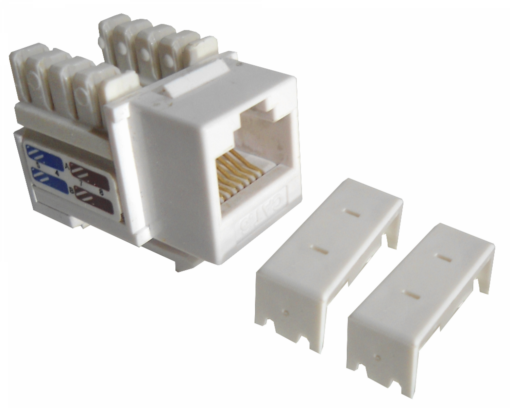 LINKMADE Blanco Cat6 U/UTP Punchable Keystone Conector Hembra RJ45 - Imagen 2