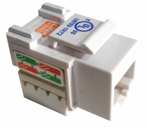 LINKMADE Blanco Cat6 U/UTP Punchable Keystone Conector Hembra RJ45