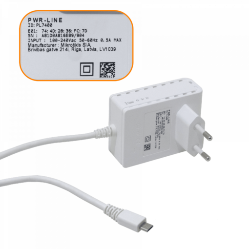 MIKROTIK PWR-LINE AV500 Powerline 1-USB-micro-150cm - Imagen 3