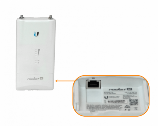 UBIQUITI R5AC-LITE 5,1-5,9GHz PTP/PTMP 1-1000 2-RPSMA inc-PoE24 27dBm 20-26VDC
