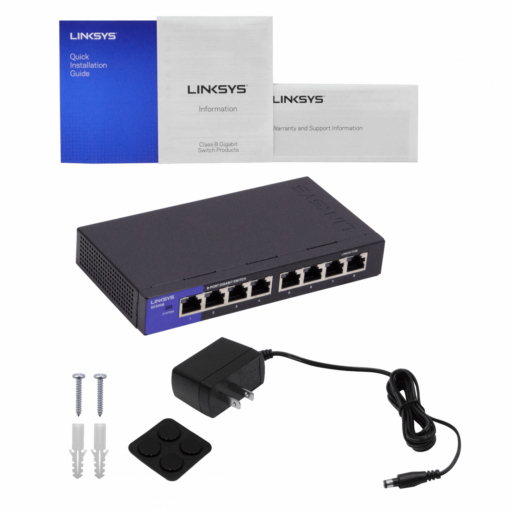 LINKSYS SE3008 8-1000 Gigabit Switch Desktop no-Admin no-Rack 169x90x27mm - Imagen 4