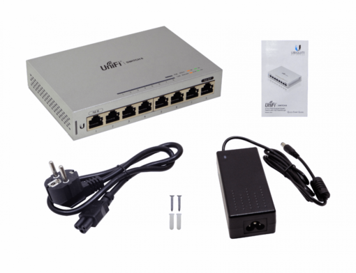 UBIQUITI US8 - 8-1000 1-PoE Switch req-Server no-Rack inc-48V Plug-5,5x2,1mm - Imagen 4
