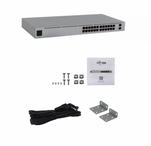 UBIQUITI USW-24-POE Switch 95W-tot 24-1000-PoE24/48af/52at 2-SFP req-Server-UAP - Imagen 3