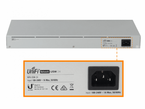 UBIQUITI USW-24 LCD1.3 24-1000 2-SFP RS232 req-UniFi Switch Admin Rack - Imagen 2