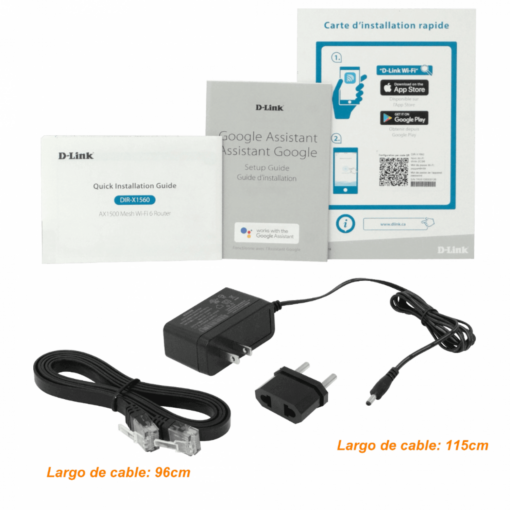 D-LINK DIR-X1560 Wi-Fi-6 AX1500 5GHz-1200mbps 2,4GHz-300 4-ant-fija 4-1000 1-WAN - Imagen 4