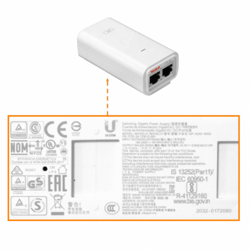UBIQUITI GBE-LR 60GHz 5GHz 38/11dBi 57-66GHz 1-1000 airMAX 1Gbps 2km inc24V - Imagen 4