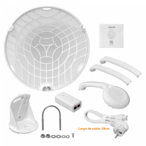 UBIQUITI GBE-LR 60GHz 5GHz 38/11dBi 57-66GHz 1-1000 airMAX 1Gbps 2km inc24V - Imagen 5