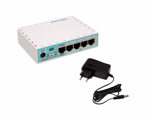 Mikrotik HEX 880MHz-Dual 256mb 5-1000 mSD USB L4 CajaPlas inc-24V RB750Gr3 - Imagen 3