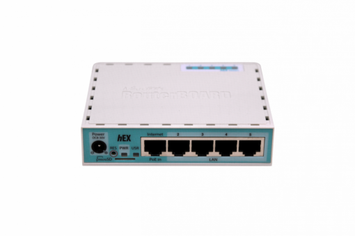 Mikrotik HEX 880MHz-Dual 256mb 5-1000 mSD USB L4 CajaPlas inc-24V RB750Gr3
