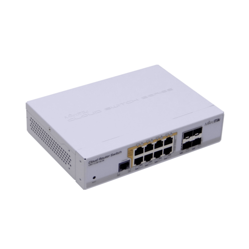 MIKROTIK CRS112-8P-4S-IN 67W-tot 8-1000-PoE24V 4-SFP L5 Console inc-28V Dual-DC