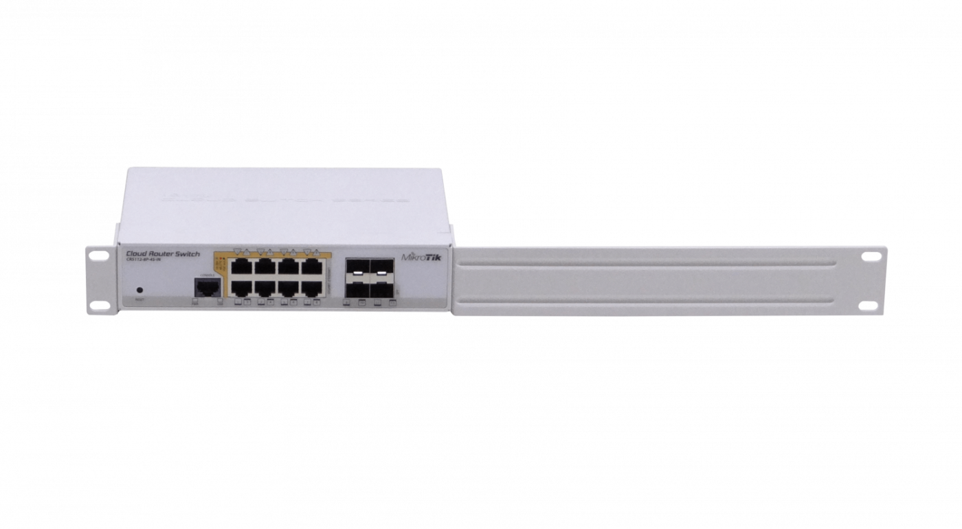 MIKROTIK CRS112-8P-4S-IN 67W-tot 8-1000-PoE24V 4-SFP L5 Console inc-28V ...