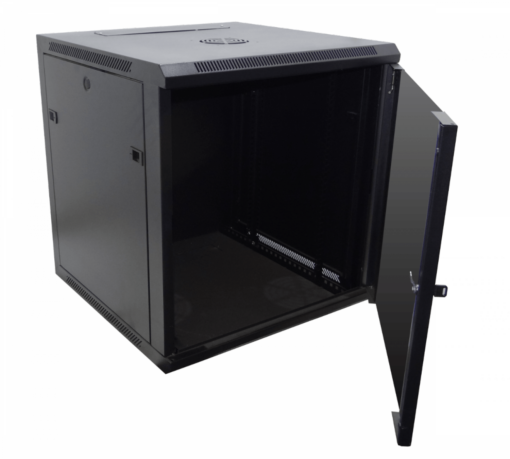 Gabinete Rack Pared Negro inc-M6-2U RK12-6L 60cm-Fondo 12U - Imagen 2