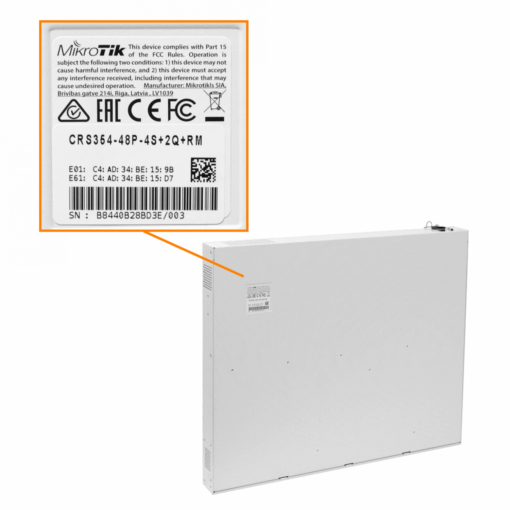 MIKROTIK 48-1000-PoE 4-SFP+10G 2-QSFP+40G Console L5 2-PSU Switch Rack - Imagen 3